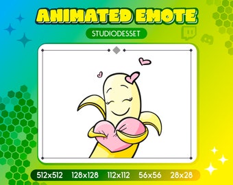 Animated Twitch Emote - Cute Banana Emote For Streamers - Instant Download