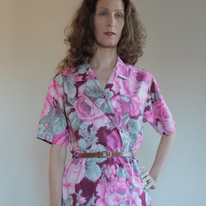 70s Kenzo cotton ikat wrap around floral blouse or jacket image 1