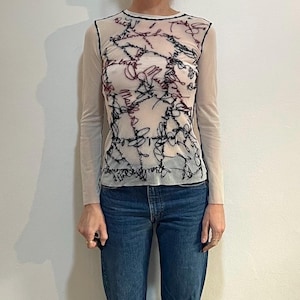 Jean Paul Gaultier Soleil 長袖 メッシュ トップス Vintage JEAN PAUL