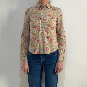 90s Cacharel Liberty La Chemiserie Fine Cotton Floral Blouse French Boho