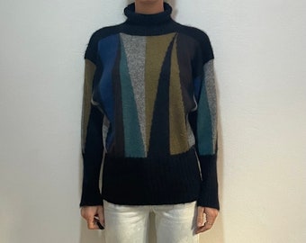 80er Jahre Mohair Wolle 1950er Jahre Fledermausärmel