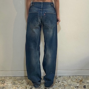 Y2K Levis Engineered Jeans, Twisted Seam Barrel Leg, Button Sides