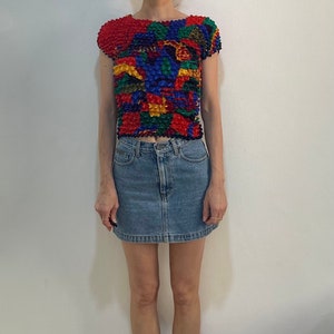 Issey Miyake White Label blue popcorn pleated top – Moore