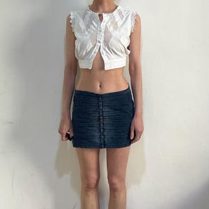 Y2K Plein Sud Denim Exo Skeleton Mini Skirt With Original Vintage Tags