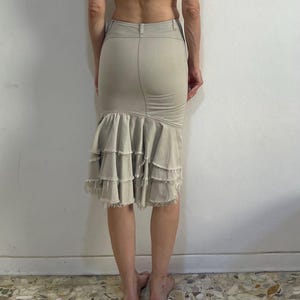 Y2K Plein Sud Denim Skirt Asymmetrical Hem Full Flirty Club Kid Size Extra Small