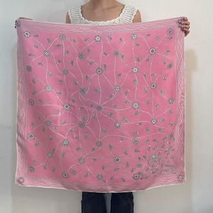 60s Pucci Silk Twill Maxi Scarf Psychedelic Geometric Wild Style Plants Handkerchief