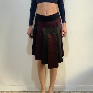 90s Jean Paul Gaultier Silk Optical Illusion Pleated Asymmetrical Flirty Skirt