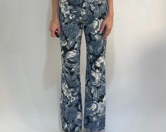 80s Kenzo Jeans Blue Flowers Boho Hippy Festival Denim Jeans - Etsy