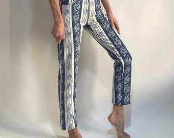80s Kenzo Jeans Blue Flowers Boho Hippy Festival Denim Jeans - Etsy