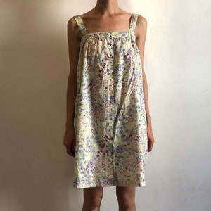 80s Cacharel Liberty Summer Baby Doll Dress Summer Garden Party Floral Print