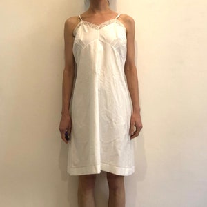 20s White Cotton Slip With Hand Embroidered Bodice Boho Summer Dress