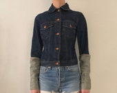 90 39 s Jean Paul Gaultier JPG Blue Indigo Denim Extra Long Cuffs Jeans Jacket