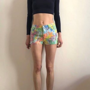 90s Cavalli Floral Impressionistic Short Shorts