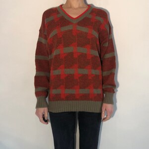 全国送料無料ギフト Deluxe Kandahar 1960s Vintage Brown Houndstooth White トップス