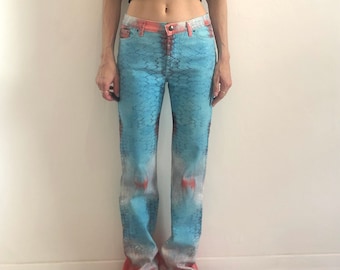 JUST cavalli イタリア製 クロップド丈 パンツ　y2k N1384 JUST cavalli イタリア製 クロップド丈 パンツ y2k N1384 Just