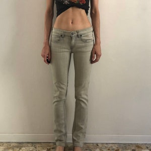 Y2K Stella McCartney Light Grey Low Waisted Skinny Stretch Jeans