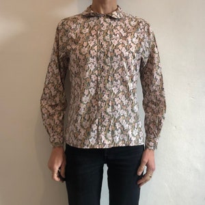 80s Cacharel Liberty La Chemiserie Fine Cotton Floral Blouse French Boho image 1