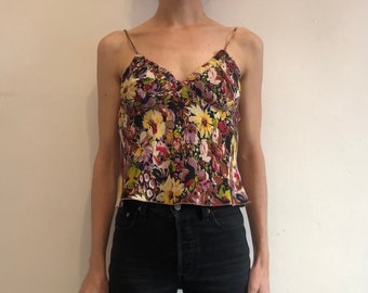 90s Jean Paul Gaultier Floral Tank Top Abstract Romantic Shirt