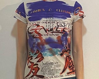 90s Jean Paul Gaultier Trompe L'oeil Vintage Denim Stretch Jeans