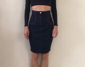 90 39 s Jean Paul Gaultier Jeans Super High Waisted Denim Skirt