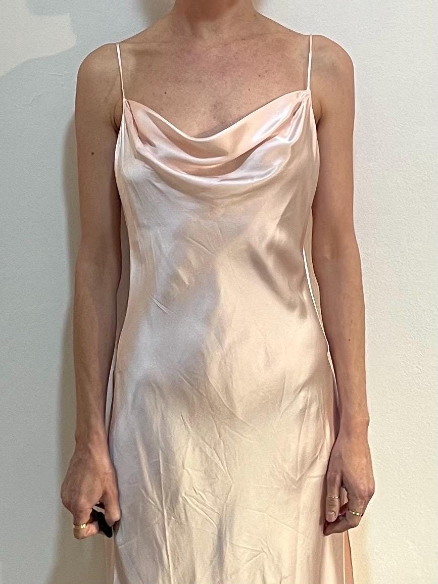 silk dress victoria secret VS 2002 "NOLA" SLIP DRESS IN BLUE/GREEN