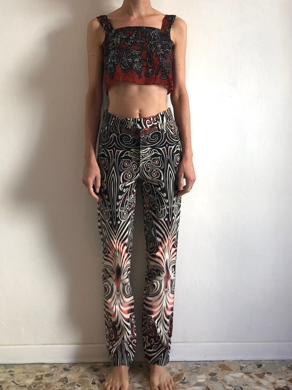 90s Jean Paul Gaultier Cyber Baba Tribal Tattoo S… - image 1