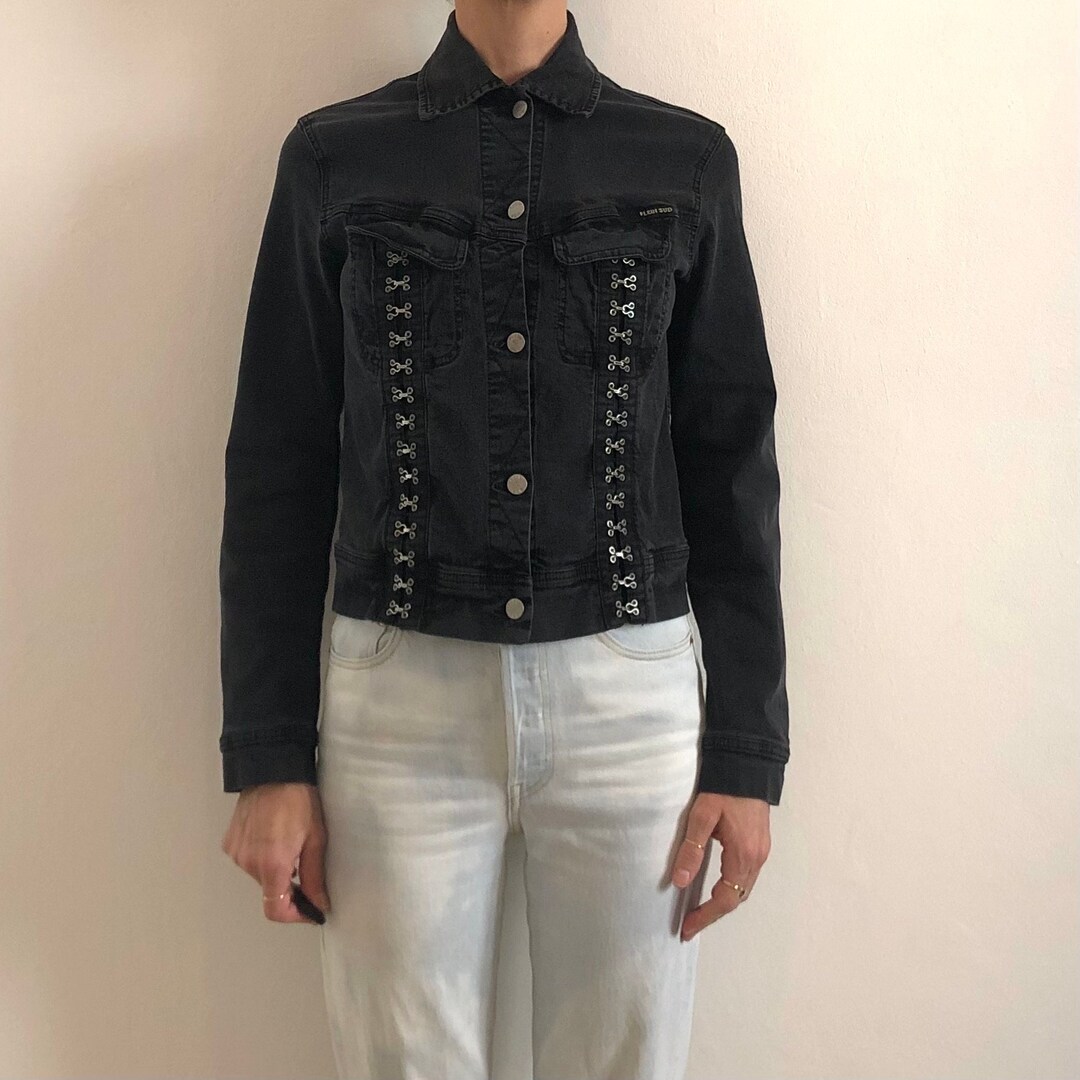 Y2K Plein Sud Stretch Denim Raw Fringe Vintage Cropped Jean