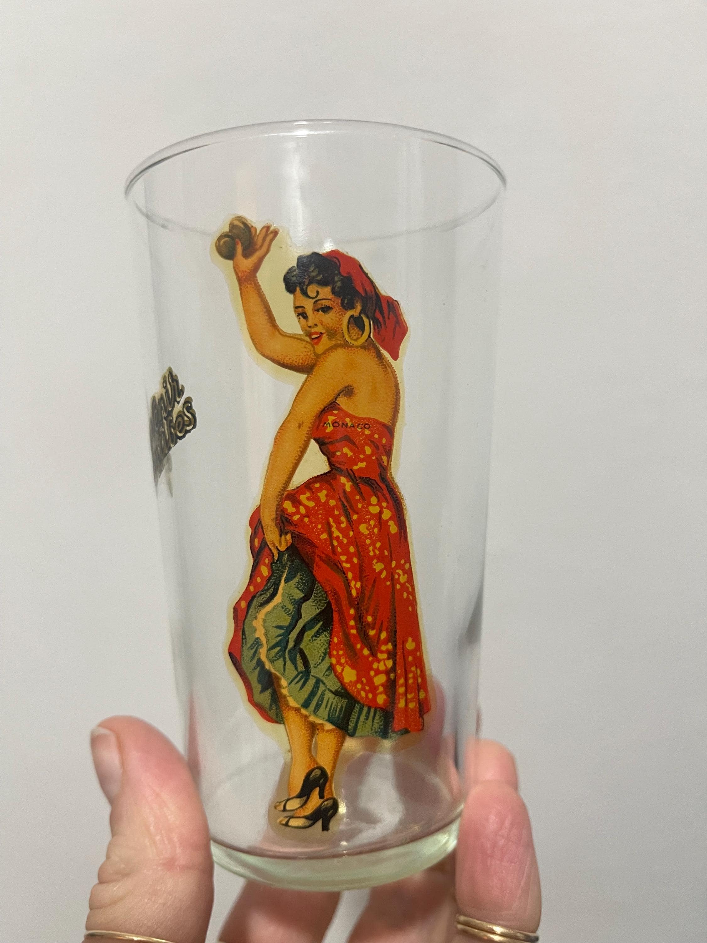 1950s ヴィンテージ　ヌード　オッパイ　グラスケース　ラバー製　ピンナップ 50s Peek-a-boo Pin up Nudie Glass Souvenir of Antibes France