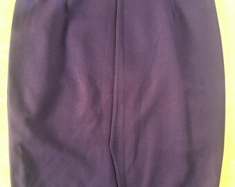 80s Thierry Mugler Activ Dark Purple Zip up Jacket and Skirt Suit  