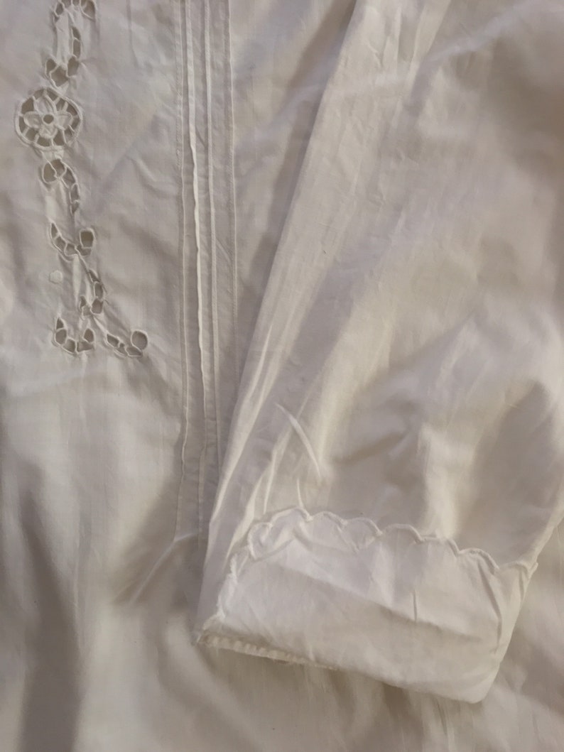 Victorian White Cotton Nightgown With Hand Embroidery and Lace - Etsy