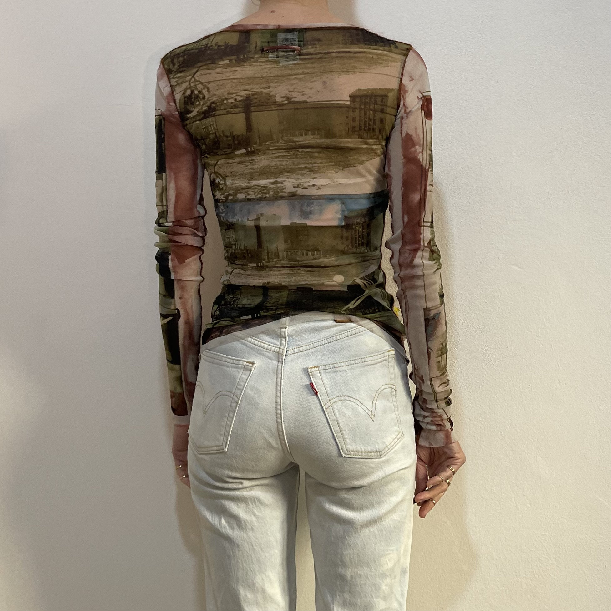 90s Jean Paul Gaultier Floral Applique Berlin Wall Club Kid