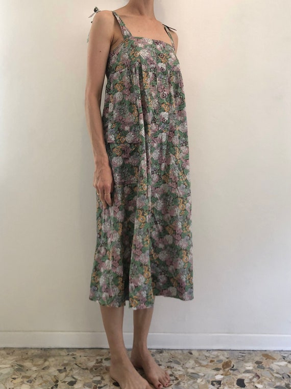 80s Cacharel Liberty Summer Baby Doll Dress Garden Party