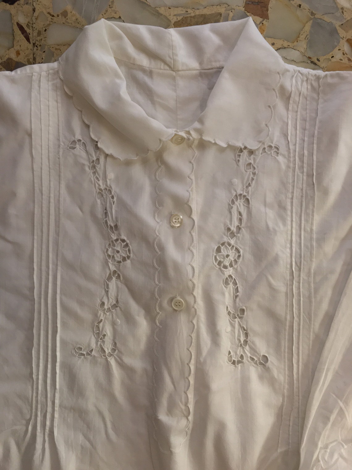 Victorian White Cotton Nightgown With Hand Embroidery and Lace - Etsy