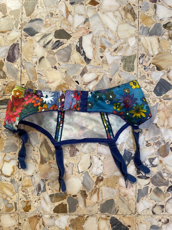 60s Floral Hippy Garter Belt Vintage Lingerie Warners Made In USA