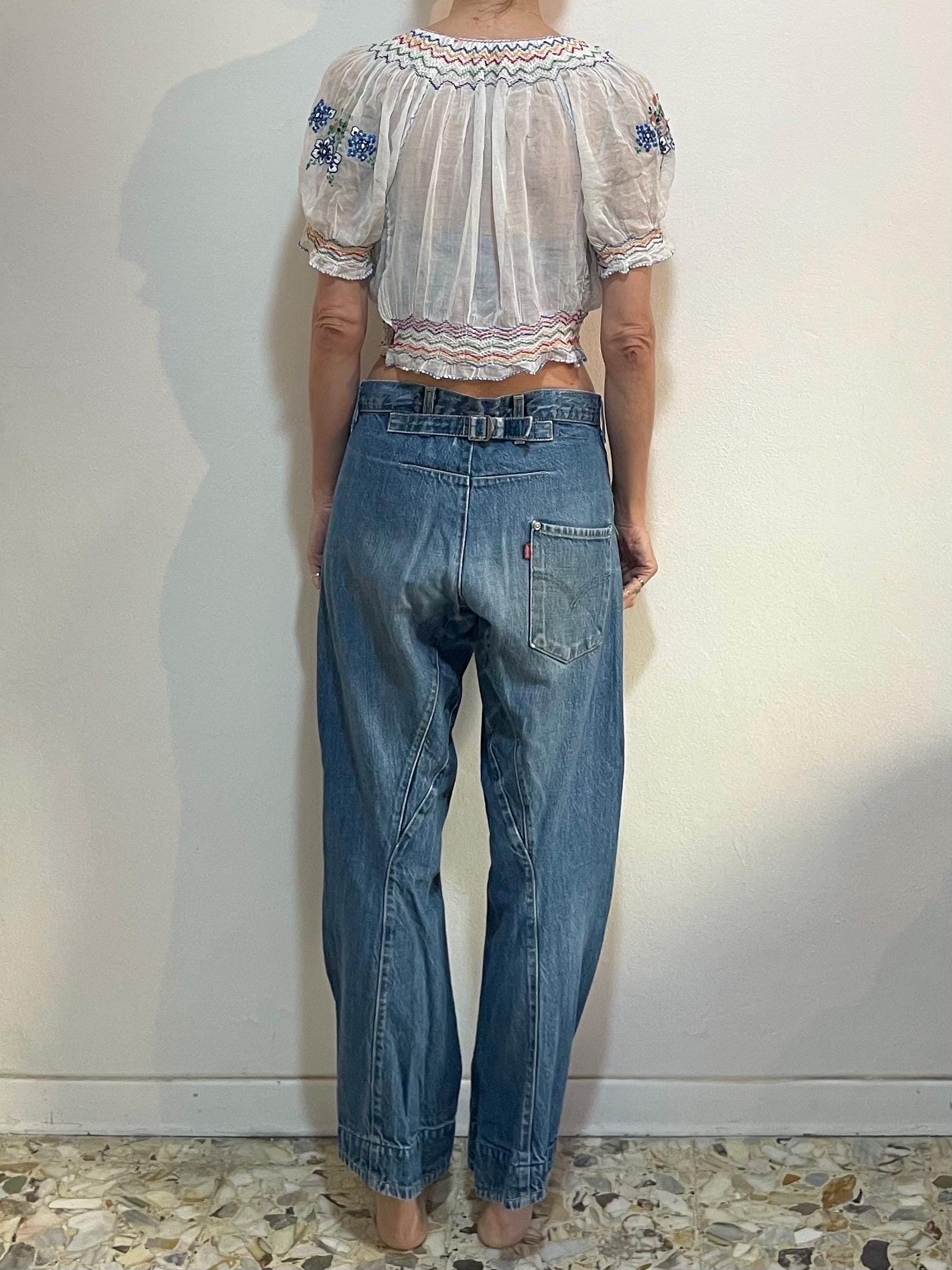 【LEVIS ENGINEERED JEANS】LOOSE デニムパンツ Y2K Y2K Levis Engineered Jeans Twisted Seams Barrel Leg With Buckle