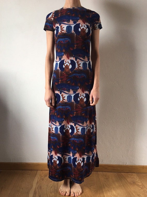 90's Jean Paul Gaultier Egyptian hieroglyph club k