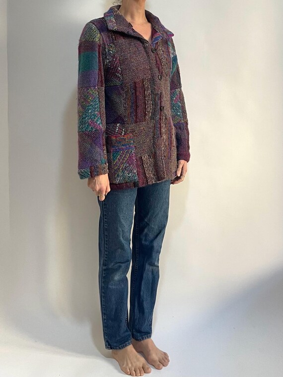 90s Missoni Patchwork Reversible Bomber Jacket Mu… - image 3