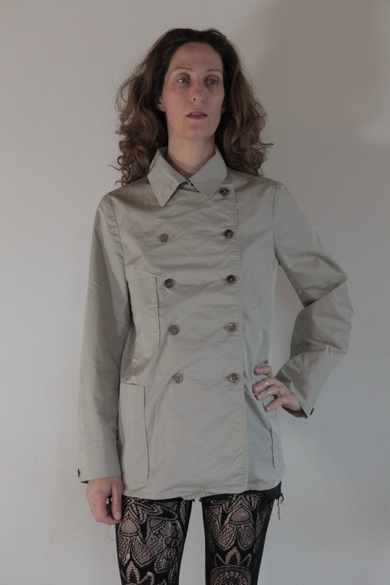 90's Jil Sander short double breasted trench coat
