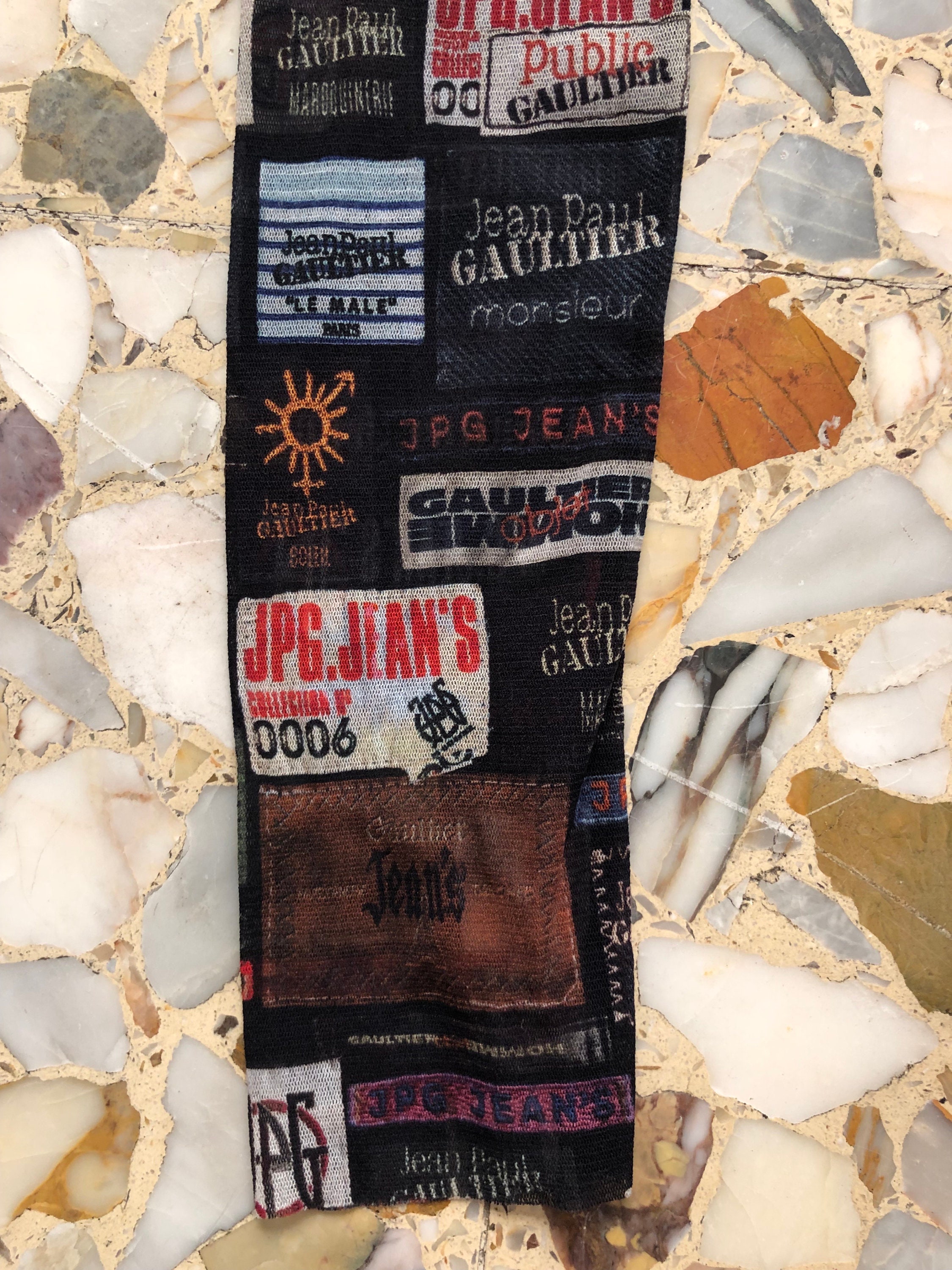 Y2K Jean Paul Gaultier Logo Mesh Leggings Tights NWT - Etsy