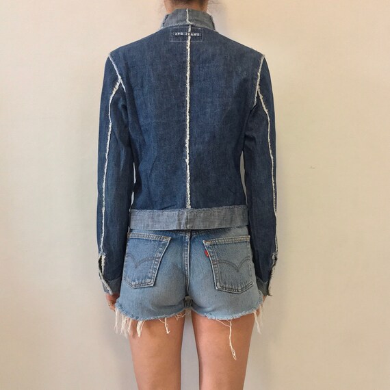 90s Jean Paul Gaultier Fringe Denim Club Kid Jean… - image 3