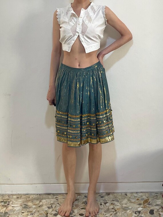 80年代のジョルジオ・カウテン、ゴールドのルレックスストライプ、フル