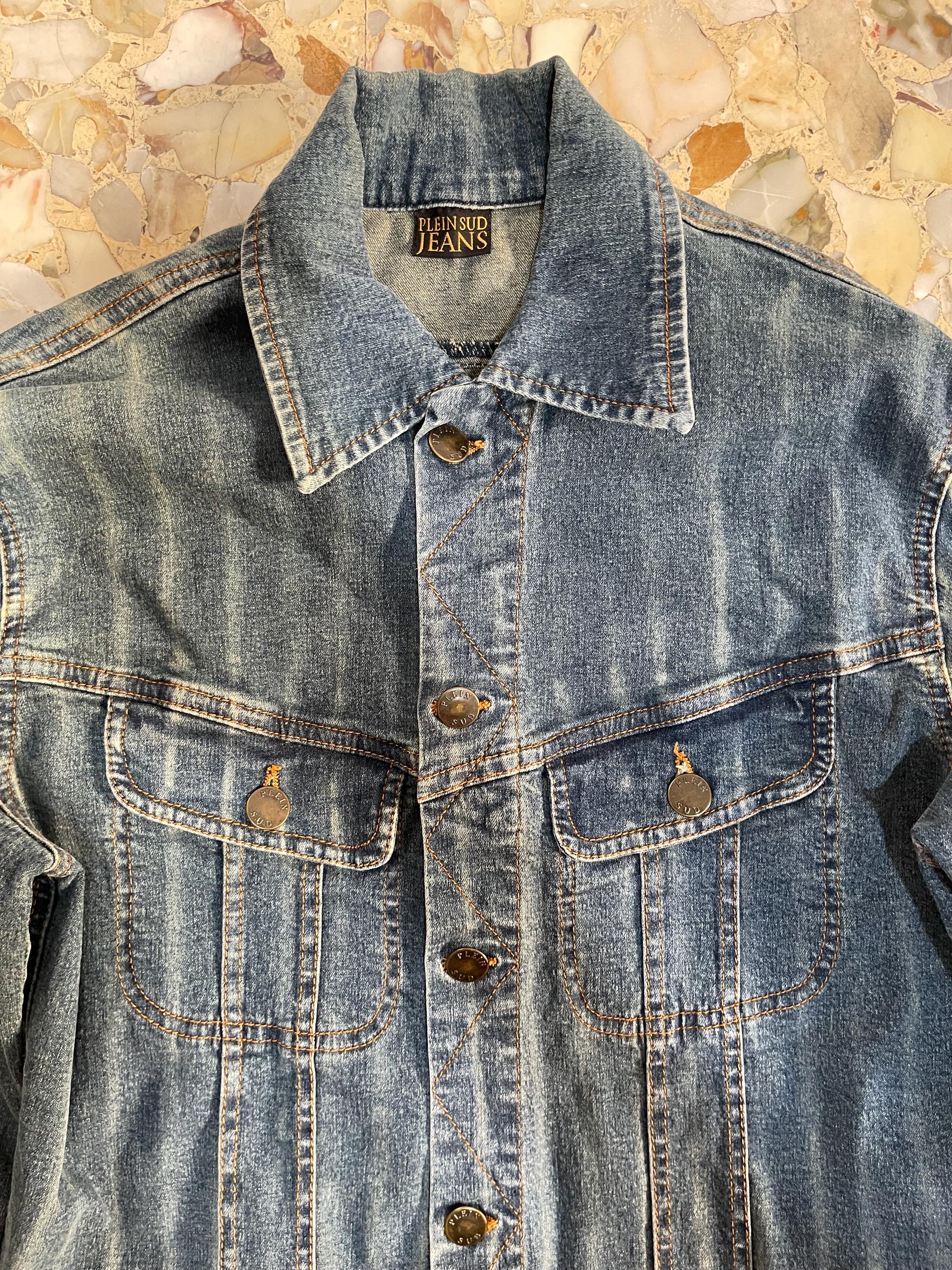 Y2K Plein Sud Stretch Denim Striped Vintage Fitted Jean