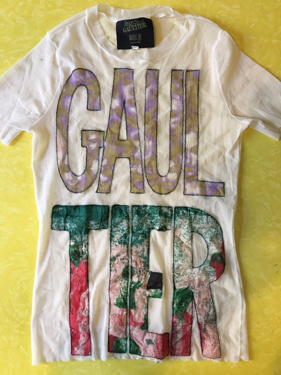 90s Jean Paul Gaultier Logo Applique Sheer Club K… - image 5