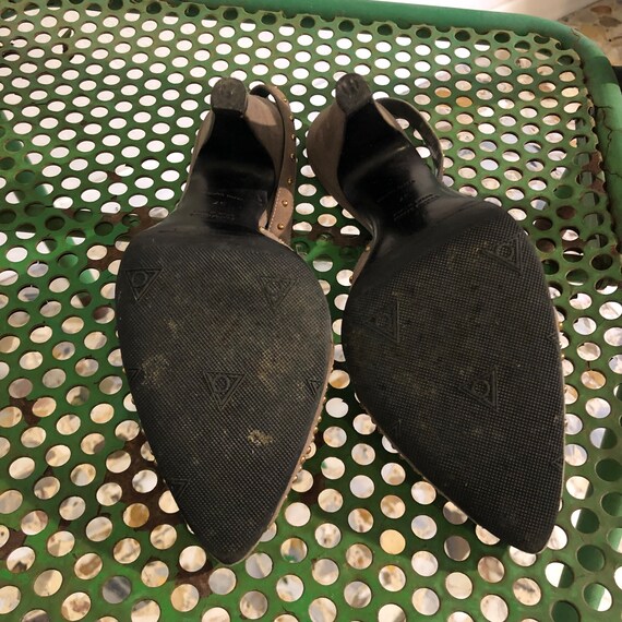 Y2K Miu Miu Grey Suede Slingbacks With Tiny Gold … - image 9