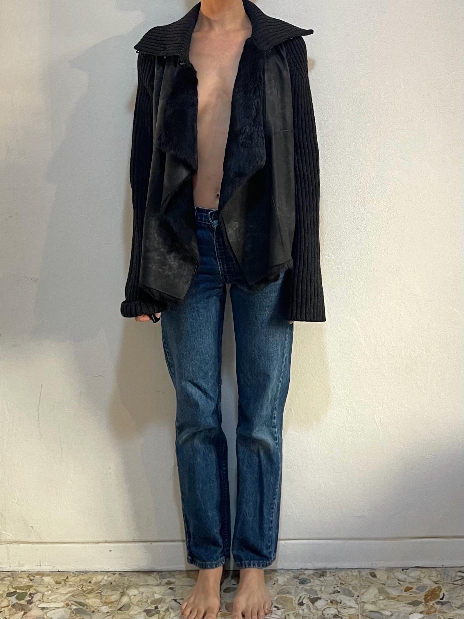 PLEIN SUDプレインスッド レザー毛皮ジャケット フランス製 PLEIN SUDプレインスッド レザー毛皮ジャケット フランス製 PLEIN SUD