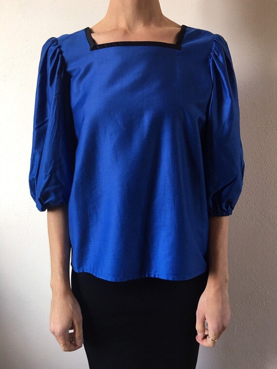 square neck peasant blouse