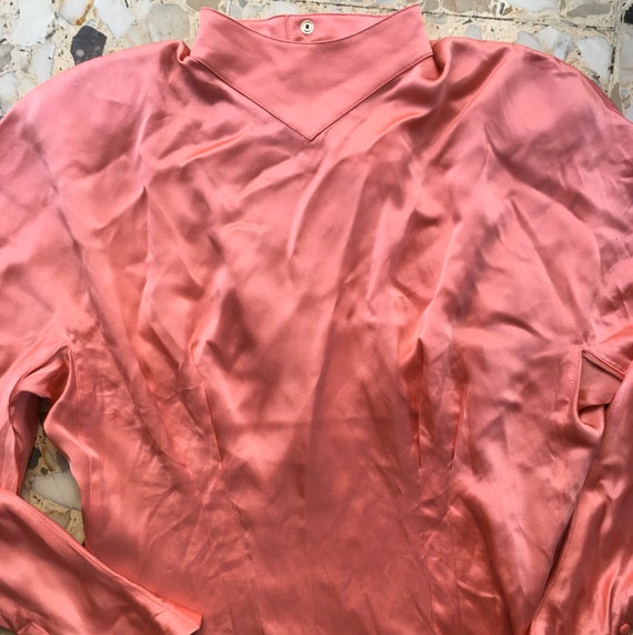 80s Thierry Mugler Silk New With Tags Bat Wing Pr… - image 6