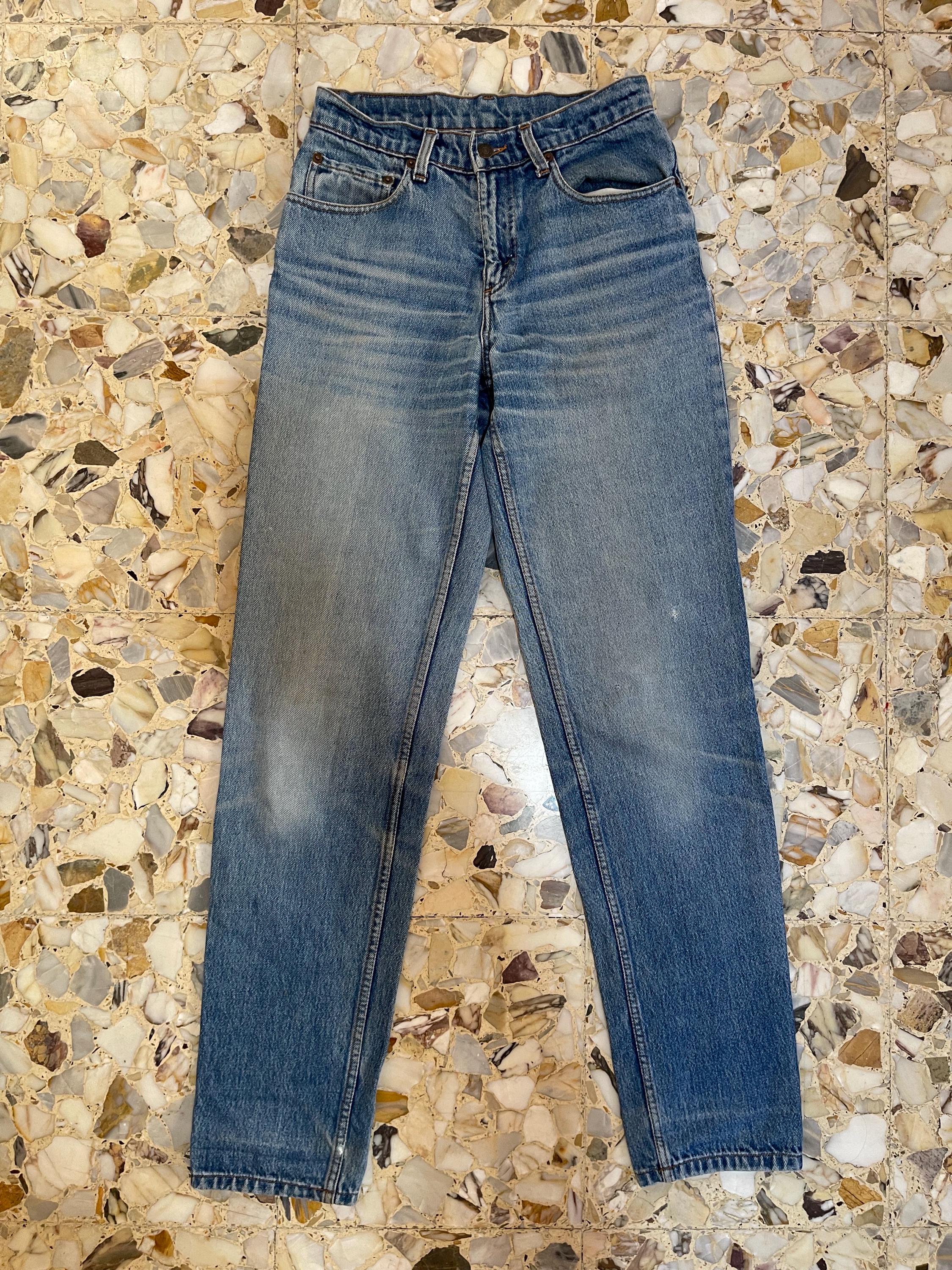 1985 Levis 603 Jeans Faded Cotton Denim With Tapered Leg (29/34 