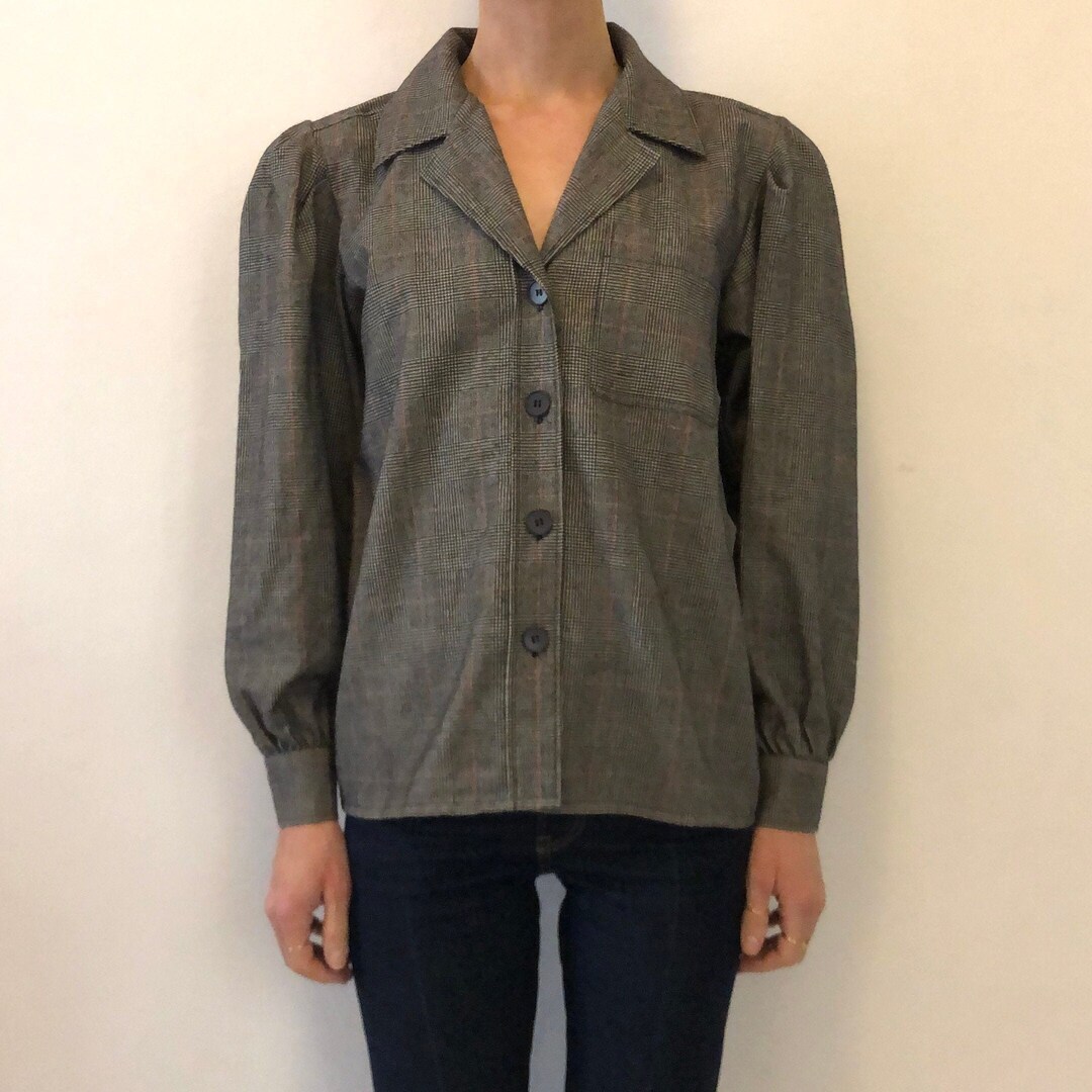 19時まで値下ヴィンテージ イヴサンローラン ジャケット ウール 千鳥格子 Yves Saint Laurent - イヴサンローラン 90s シルクブレンド