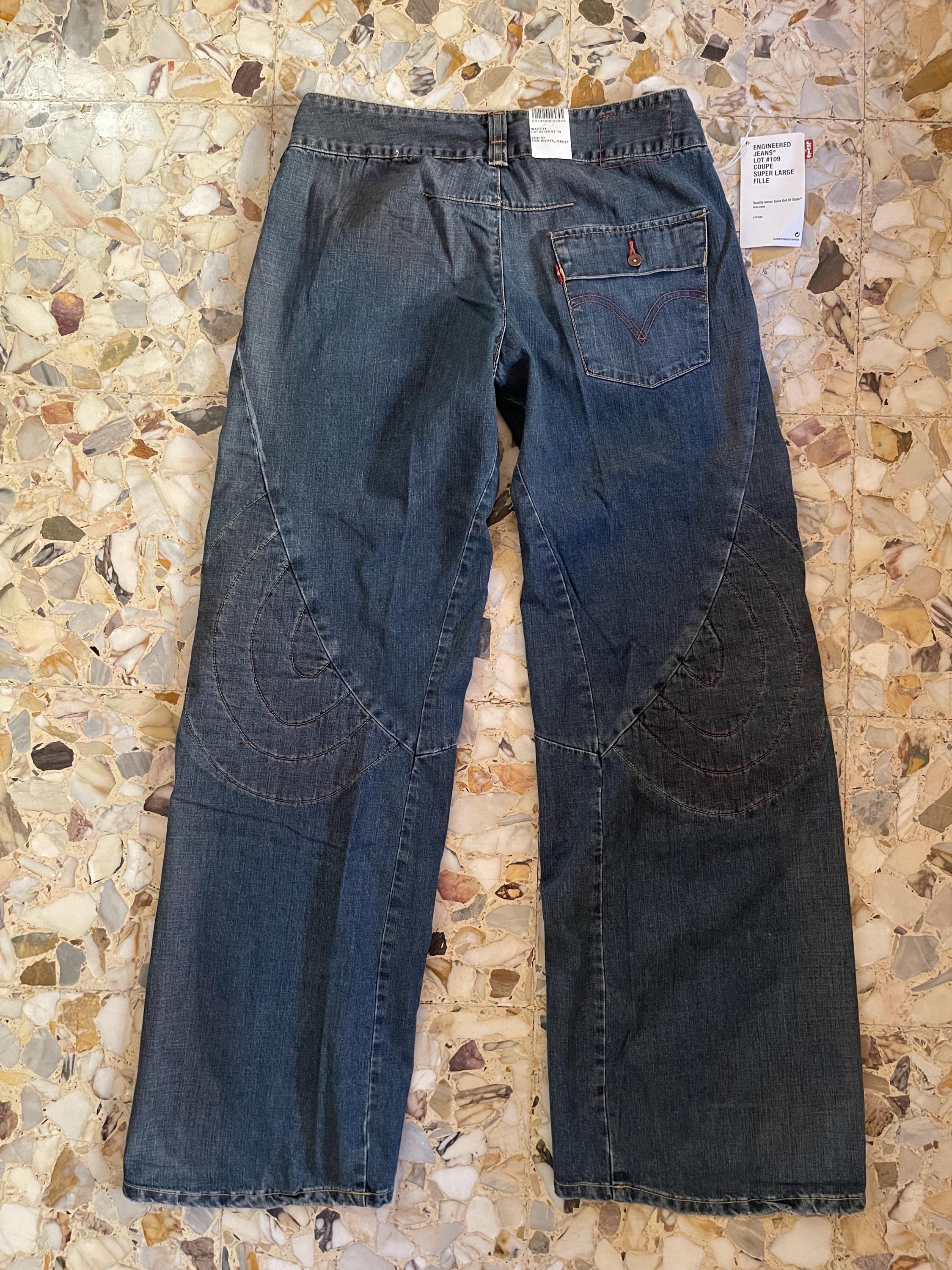 Y2K Levis Red Engineered Jeans NWT Twisted Seams Wide Flare Leg